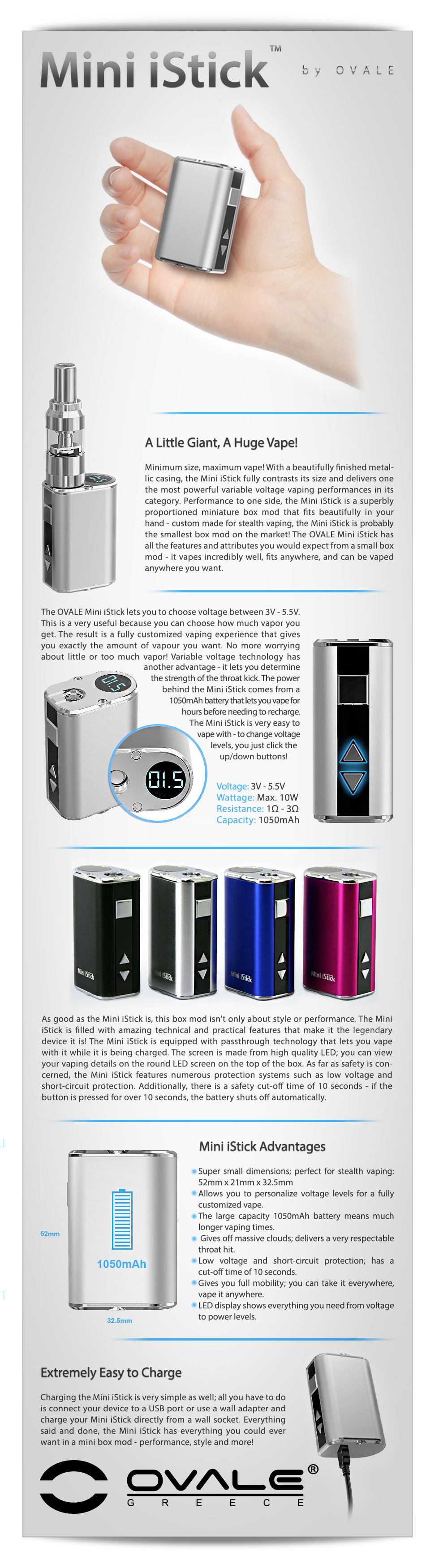 electronic cigarette, ecig, e, cig, box mod, ovale, eleaf, istick, istick mini